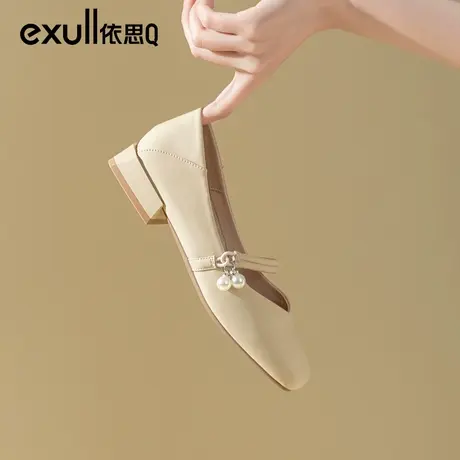 依思q玛丽珍女鞋2024新款春秋鞋子女小皮鞋温柔晚晚鞋仙女鞋单鞋图片