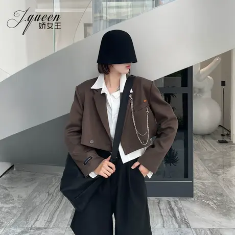短款西装外套女早春新款休闲洋气高级感小个子短款显瘦小西服上衣图片