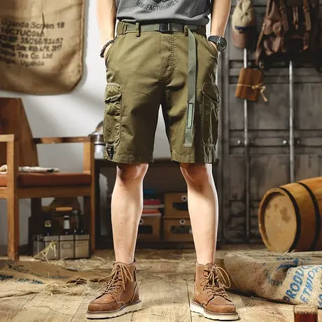 夏季薄款工装短裤男宽松ins潮牌五分休闲裤大码男生潮流运动中裤商品大图