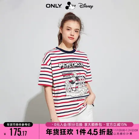 ONLY2023冬季新款迪士尼米奇DISNEY联名款宽松T恤女|123101105商品大图
