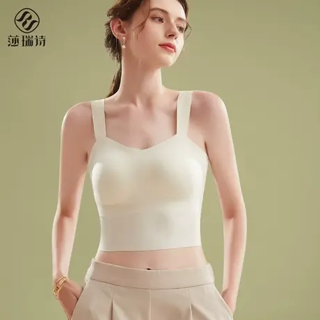 美背吊带内搭女薄款夏冰丝内衣背心式带胸垫文胸一体打底外穿抹胸商品大图