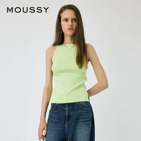 MOUSSY 夏季新品简约风基础通勤露肩针织背心女010HAS70-3971图片