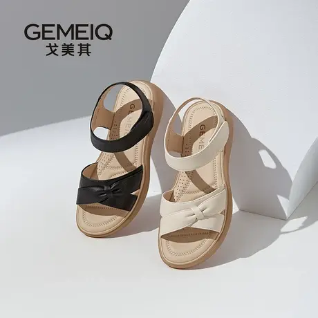 戈美其凉鞋女2025新款夏季外穿配裙子百搭不累脚凉沙滩软底女单鞋图片