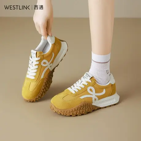 西遇巨好看的厚底老爹鞋女款2025新款潮流运动休闲鞋德训鞋单鞋TQ商品大图