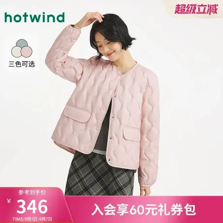 热风2025年冬季新款女士简洁羽绒服商品大图