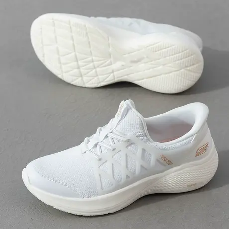 斯凯奇（Skechers）女鞋春季25新款穿脱健步鞋休闲鞋网面闪穿运动商品大图