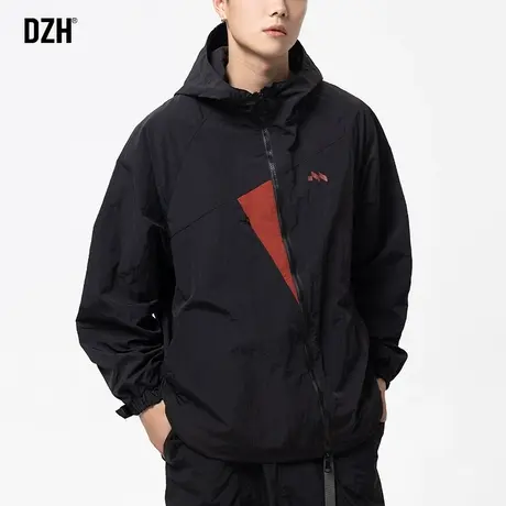 男士新款冲锋衣男外套春秋款潮牌休闲男装设计感上衣登山服防风衣商品大图