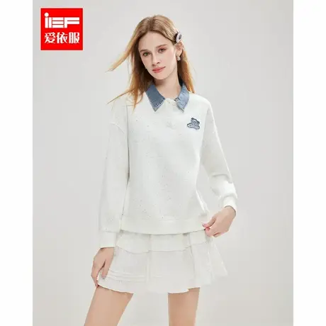 IEF/爱依服2025春季新款上衣美式时尚休闲运动风小众设计百搭卫衣商品大图