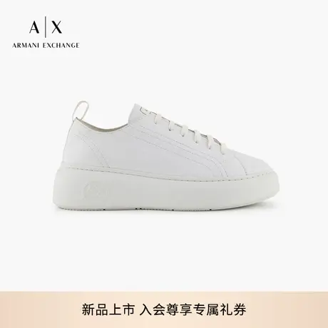 ARMANI EXCHANGE/阿玛尼女士轻户外低帮绑带厚底小白鞋休闲运动鞋商品大图