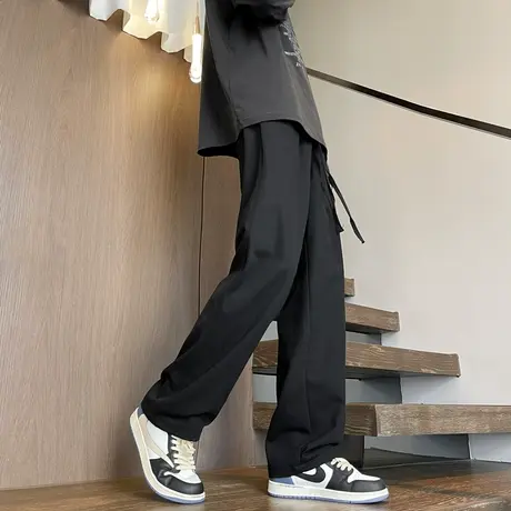 秋冬款美式工装裤男生潮牌宽松直筒春秋季男裤潮流男士休闲长裤子商品大图