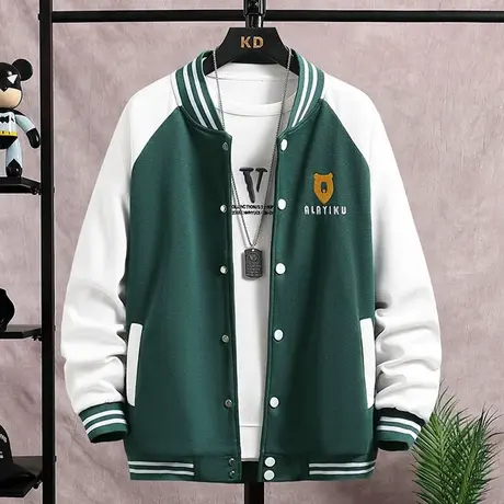 棒球服男春秋季新款潮牌上衣服男生秋装夹克复古美式休闲男士外套商品大图