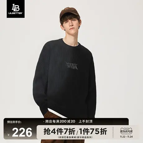 Lilbetter毛衣男2024春秋新品线衣宽松潮流男士美式针织衫衣服LB商品大图