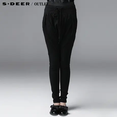 sdeer圣迪奥2014新款春装女装松紧休闲全棉宽松长裤卫裤3380899商品大图