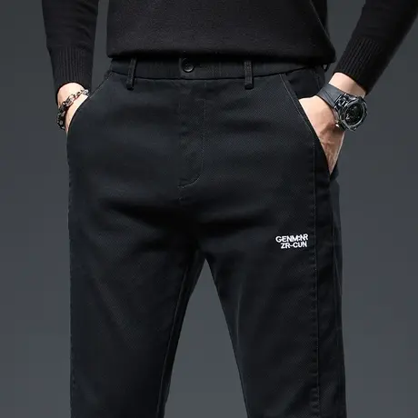 黑色休闲裤直筒宽松秋冬季商务正装西裤春秋款男士高端男款男裤子商品大图