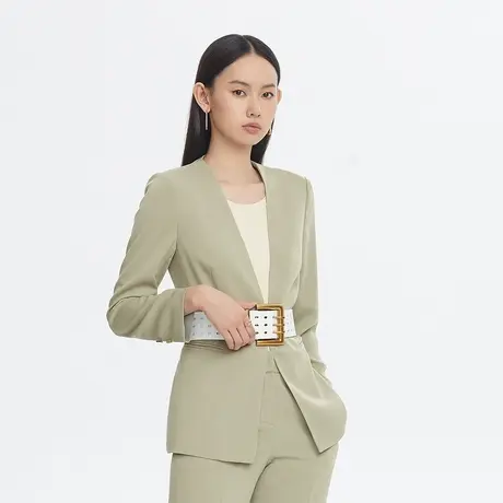 LANCY/悦朗姿女士春季新款职业收腰西装外套显瘦女商场同款图片