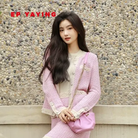 EP YAYING雅莹女装 中空花式纺小香风针织衫 2023新款9135A商品大图