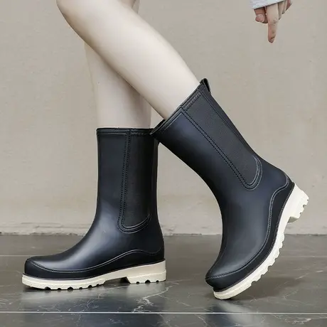 水鞋女款防滑轻便耐磨雨鞋2023新款雨靴成人中筒胶鞋防水防雨套鞋商品大图