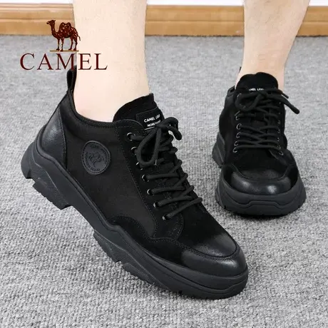 Camel/骆驼男鞋秋冬季款青年复古系带舒适男式单户外休闲潮流鞋子商品大图