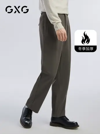 【特价】GXG男装 秋季深灰色休闲裤裤松紧腰长裤10B10203109商品大图