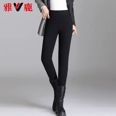 雅鹿休闲羽绒裤女2022冬季新款百搭精品裤子时尚保暖修身直通裤潮图片
