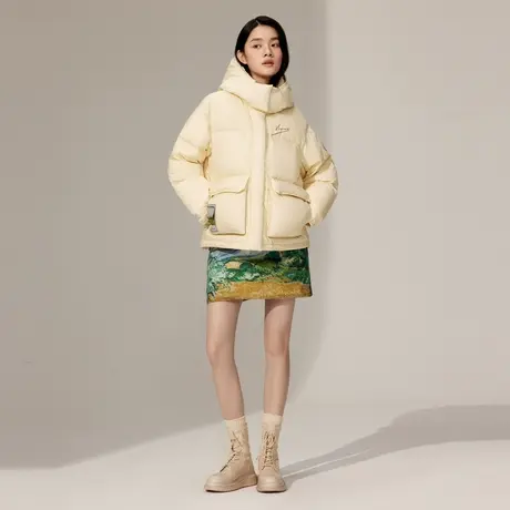 【直播专享秒杀】波司登女士短款梵高联名羽绒服商品大图