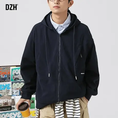 男士开衫运动外套男春秋款休闲男装情侣装连帽衫美式新款卫衣潮牌商品大图