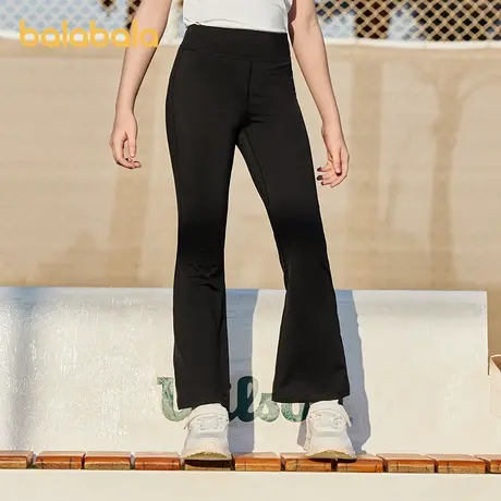 巴拉巴拉儿童瑜伽裤女童裤子2025夏装新款薄款大童喇叭裤速干运动商品大图