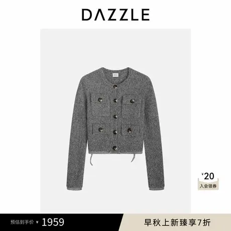 DAZZLE 地素奥莱毛衣冬季深灰色羊驼毛混纺针织二件套针织衫图片