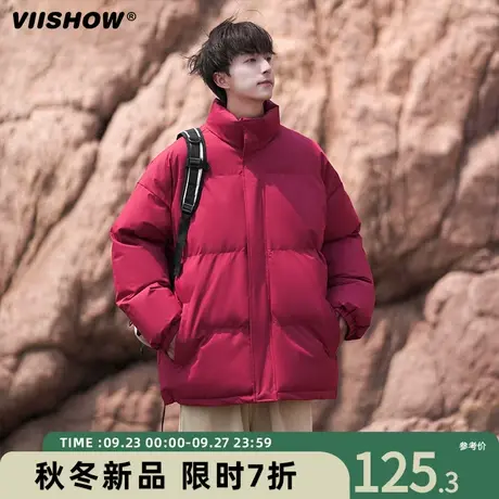 VIISHOW宽松面包服冬季男生痞帅棉衣保暖潮牌美式棉服男加厚衣服商品大图