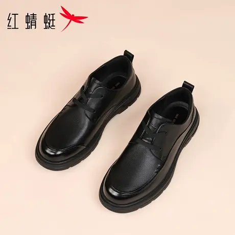 红蜻蜓男鞋秋冬新鞋子男士休闲皮鞋男真皮牛皮软皮软底平底爸爸鞋商品大图