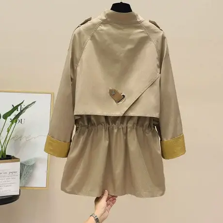 秋季外套女2023年流行女装新款韩版宽松气质小个子短款风衣大气商品大图