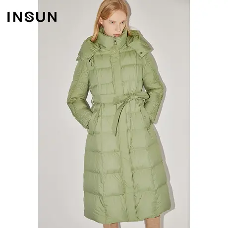 COVER冬季大绒朵轻盈连帽白鸭绒羽绒服图片