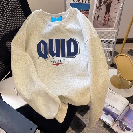 韩版休闲卡通卫衣女oversize大码秋冬加绒减龄上衣潮ins减龄外套商品大图