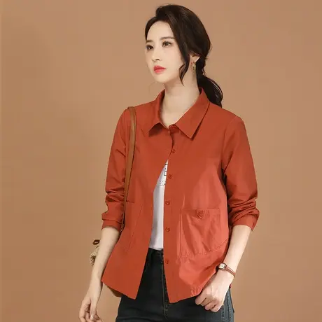 韩潮袭人韩版长袖休闲衬衣2024春季新款女士衬衫上衣设计感小众商品大图