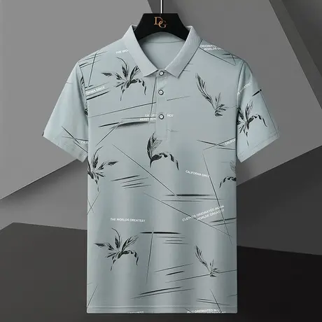 polo衫男短袖2023夏季透气运动体恤休闲男装速干纯棉翻领半袖T恤商品大图