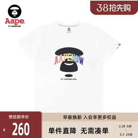Aape旗舰店女装春夏猿颜彩色字母印花短袖T恤0939XXI商品大图