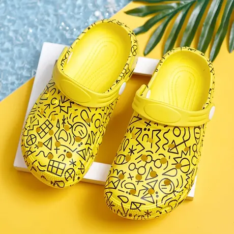 洞洞鞋女夏季迷彩2023年新款沙滩网红防滑两用凉鞋女款包头凉拖鞋商品大图