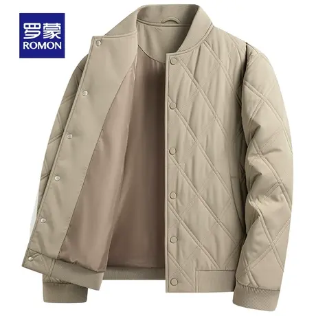 【热特姆蓄热】罗蒙加厚加棉棒球领夹克男2023秋冬季棉衣棉服外套图片