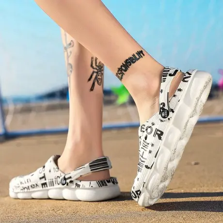 时尚雨鞋男款夏季透气钓鱼水鞋防水防滑户外溯溪涉水鞋沙滩洞洞鞋商品大图