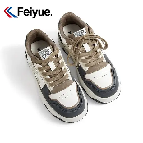 feiyue/飞跃厚底复古板鞋2024官方春季撞色拼接百搭透气休闲鞋996商品大图