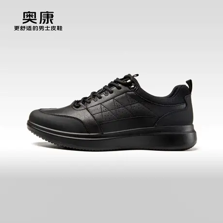奥康男鞋2024秋季新时尚拼接百搭休闲鞋男士系带舒适运动鞋慢跑鞋商品大图