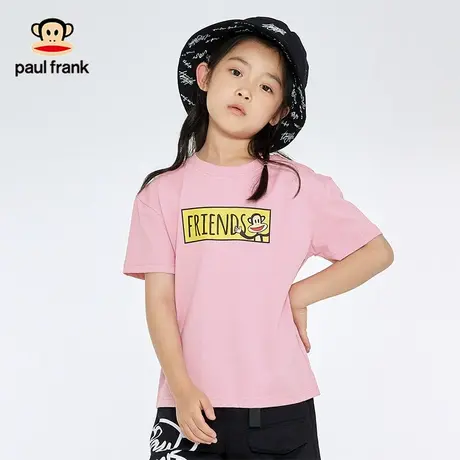 大嘴猴童装女童短袖t恤2023年夏季新品半袖中大儿童上衣体恤商品大图