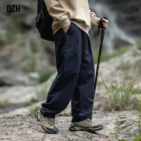 男士冲锋裤美式工装裤男秋季男款裤子宽松直筒休闲裤阔腿裤登山裤商品大图