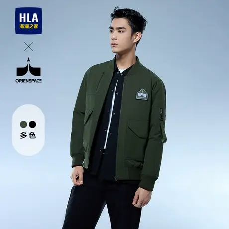 HLA/海澜之家轻商务航天系列棉服24秋冬新棒球领拉链门襟外套男商品大图