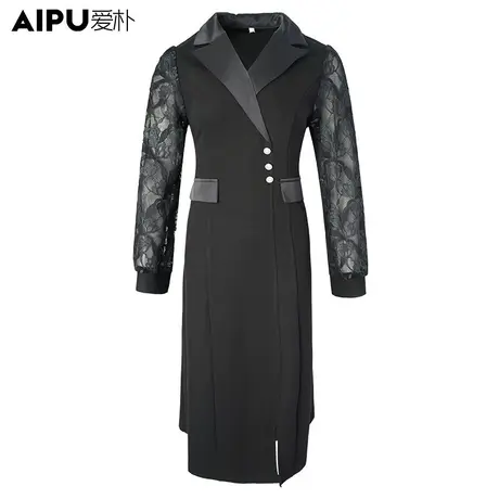 爱朴【直播专享】大码女装2023秋季新款胖妹妹气质修身显瘦连衣裙图片