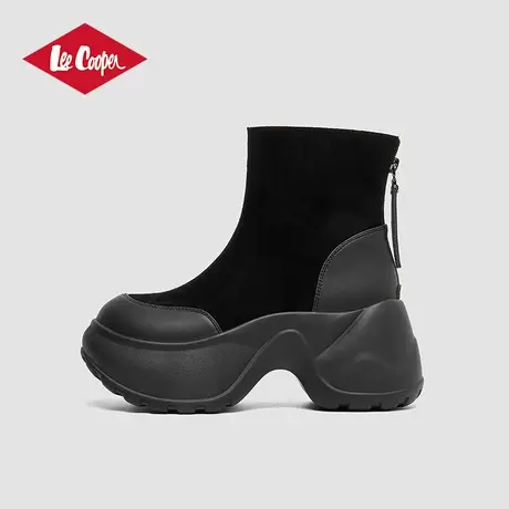 Lee Cooper2024冬季新款切尔西靴女厚底显高小个子爆款短筒靴子女商品大图