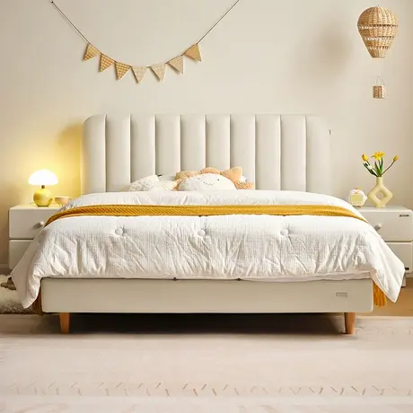 全友家居现代简约猫抓皮艺儿童床青少年房间男女小孩单人床商品大图