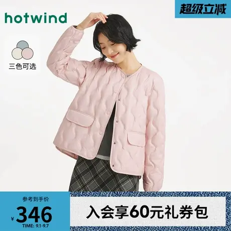 热风2025年冬季新款女士简洁鸭绒羽绒服基础百搭耐脏好打理商品大图