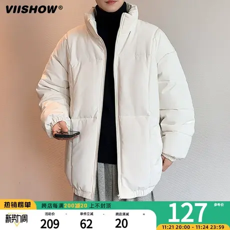 VIISHOW冬季棉袄男款美式生保暖棉衣大码加厚棉服男冬装立领外套商品大图
