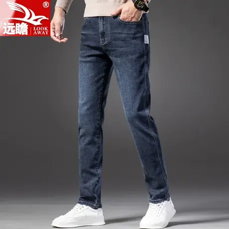 男士冬季牛仔裤男2022新款直筒修身男裤潮流百搭秋冬款休闲长裤子商品大图